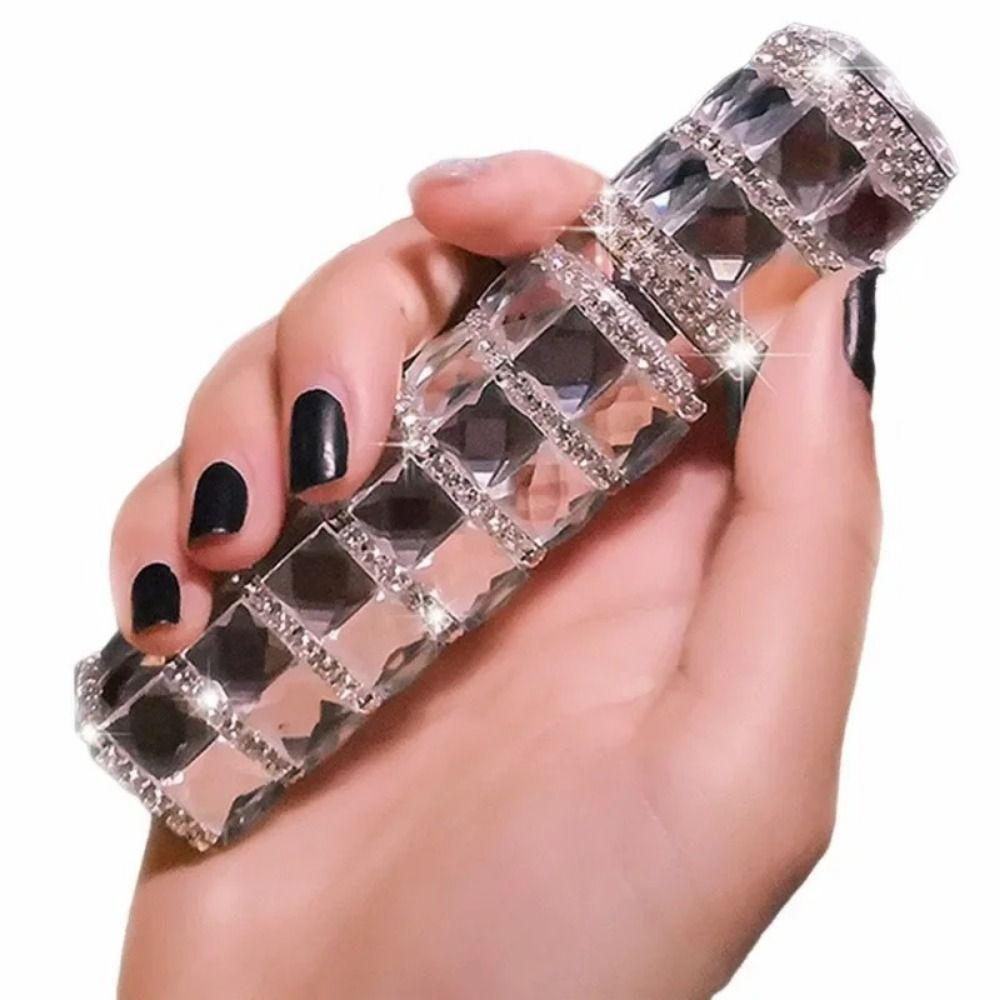 Rhinestones Perfume Bottle Refillable Cosmetic Container Luxury Sample Vials  Makeup
