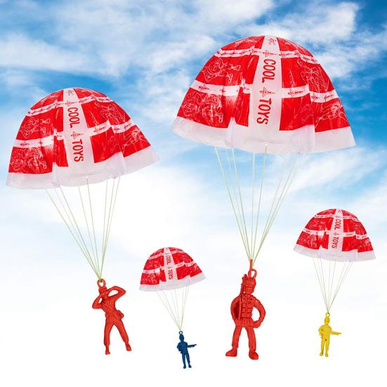 10 шт. Парашютисты Солдаты Армии Мини-фигурки Ручное метание Уличная детская игрушка