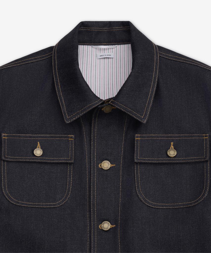 Thom Browne Selvedge Denim Backstrap Utility Jacket - Navy / Mjo256Sf1101415