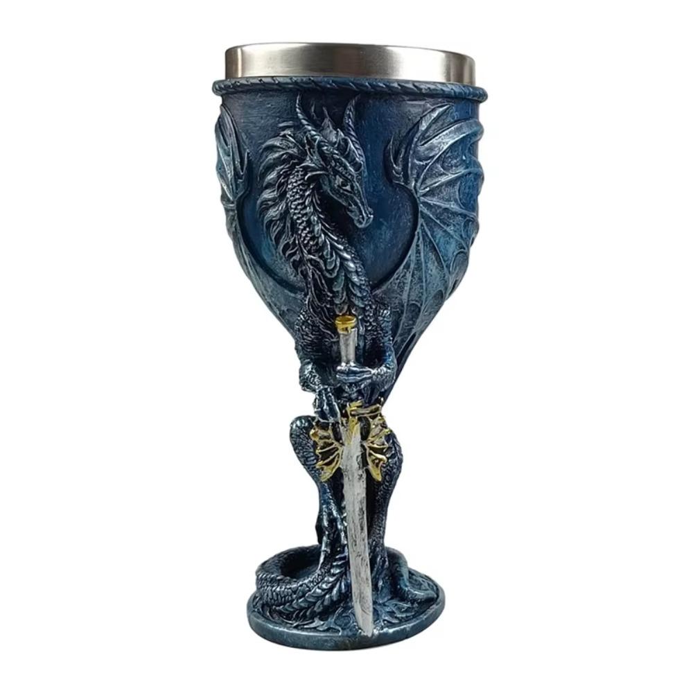 Nordic Dragon Goblet Stainless Steel Beer Mug Creative Viking Wine Cup Man