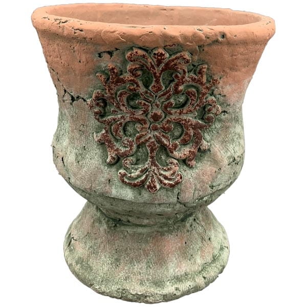 Vintage rustic concrete flowerpot cover garden decoration