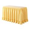 Conference Room Table Decoration 6Ft Gingham Skirt with Ruffled Edge, Checkered Teacher Desk Skirt, Detachable Hook And Loop Wrap for Classroom Desk,