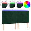 Vidaxl Zagłówek Do Łóżka Z Led, Ciemnozielony, 180X5X118/128 Cm