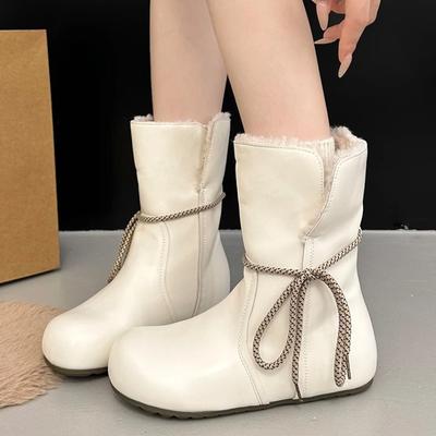 Балетки Женские Ботинки Мех Повседневные Короткие Плюшевые Хлопковые Туфли Мода Зима Ботильоны Снежные Ботинки Платье Спорт Теплые Женские Ботинки