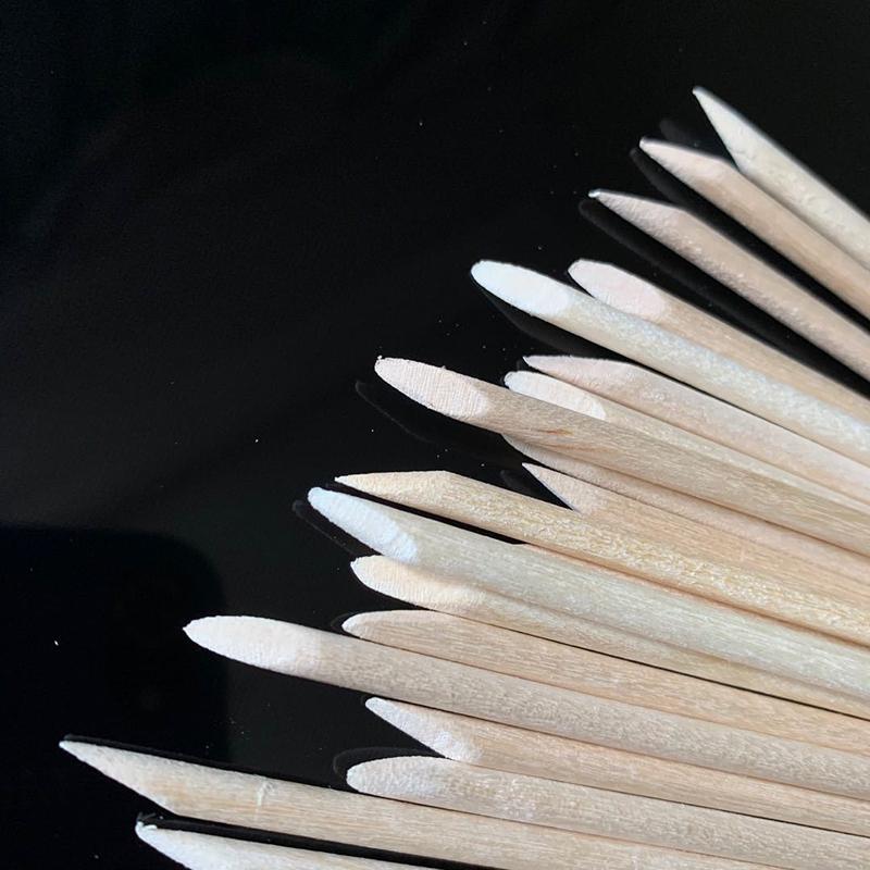 100 шт. деревянные палочки для дизайна ногтей, гель-лак для ногтей, рисунок, оранжевая деревянная палочка, толкатель для удаления кутикулы, набор инструментов для маникюра