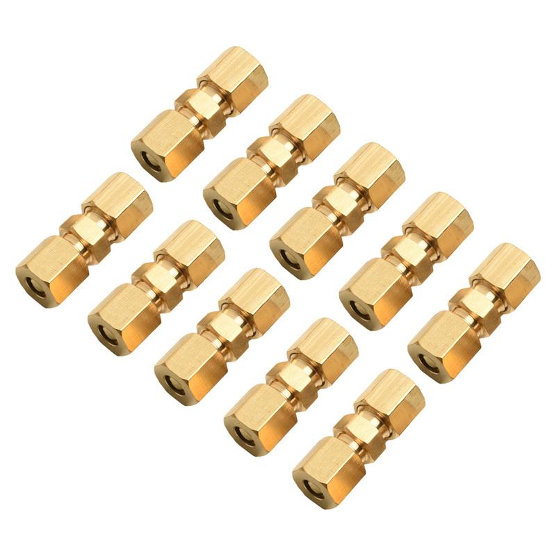 10pcs Car Brake Line Connector Joint For Brake Line Without Flaring 4.75mm 3/16" OD Tube Hydraulic Brake Lines Union