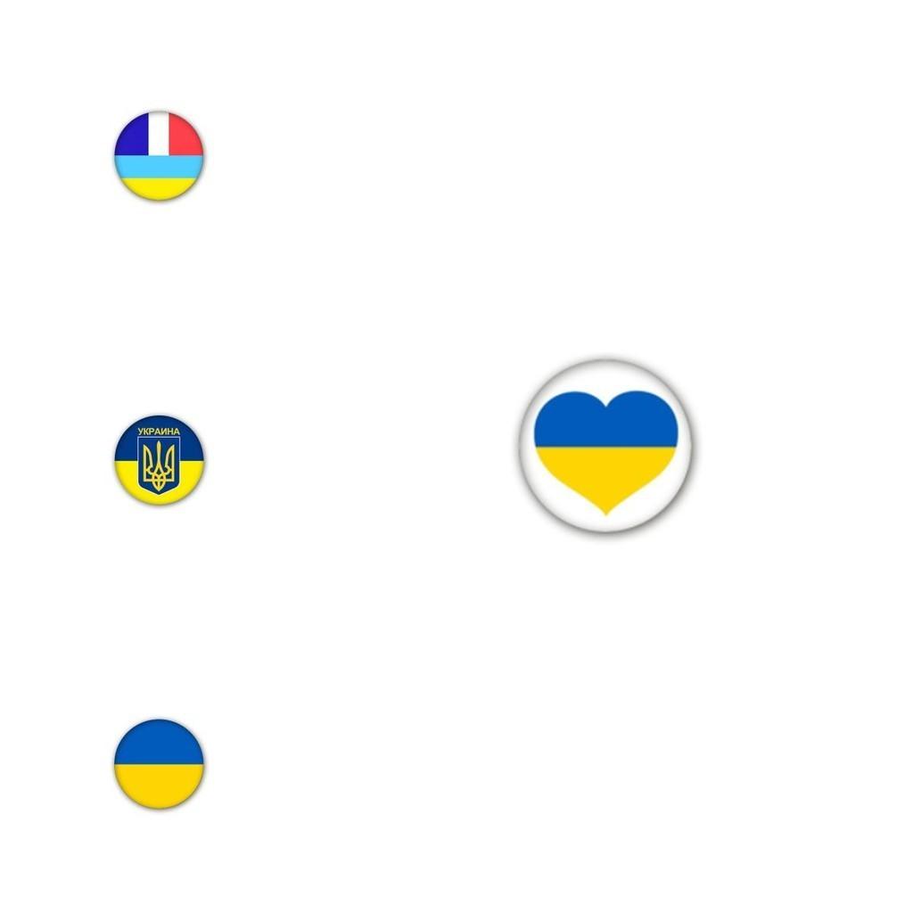 Красивая брошь с флагом Украины для повседневной носки