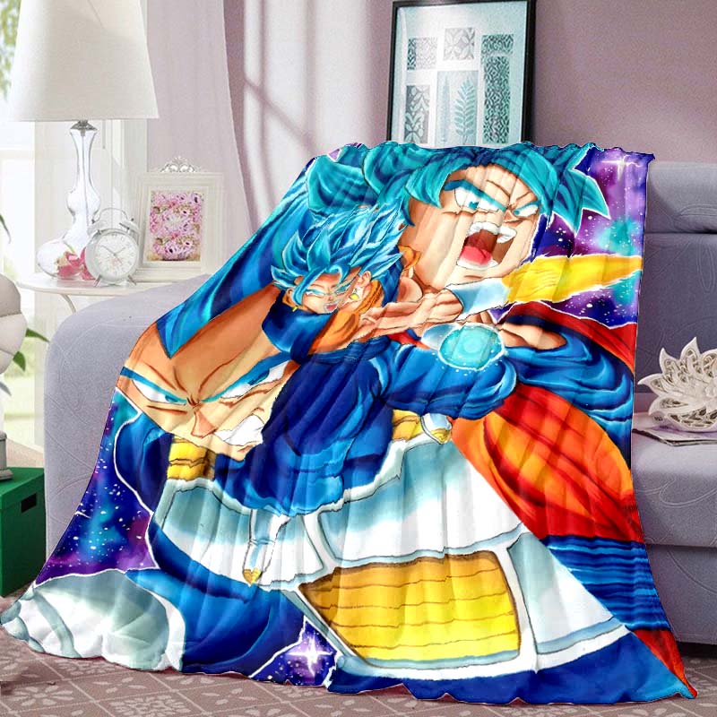 Dragon Ball Anime Print Blanket Warm Comfortable Flannel Blanket Suitable for Bedrooms, Sofas, Beds, Chairs, Picnics, Travel