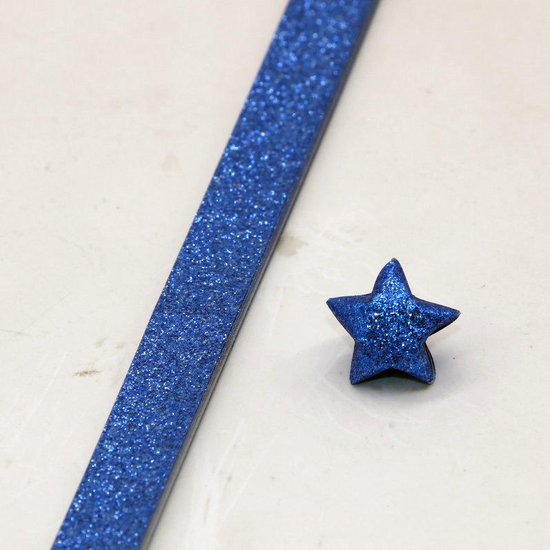 Glitter Origami Wishing Stars: Handmade Five-Pointed Colored Paper for Star Folding with Optional Colors
