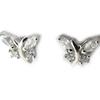 Les Trésors De Lily [N1237] - Белые серебряные серьги «Очаровательные бабочки»