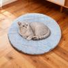 Плюшевый ковер для питомца из искусственного кролика, однотонный круглый коврик для пола, пушистый лохматый ковер, ковер для гостиной, ковер для дивана