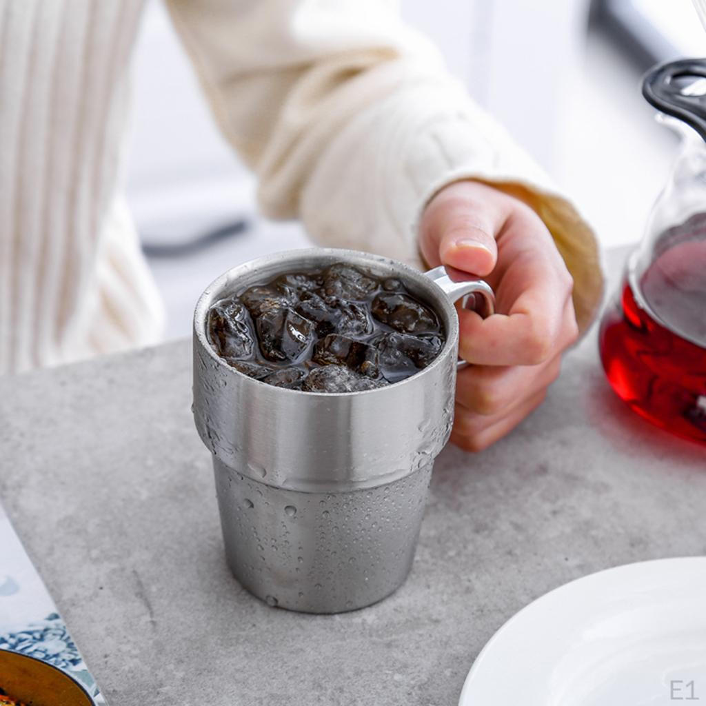 Портативные пивные кружки из нержавеющей стали на 10 унций, чашка для кемпинга и путешествий, посуда для напитков, двухслойная, соломинка, дружелюбная,