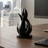 Sophisticated Home Office Decor 3D Printed Abstract Flame Sculpture, Modern Minimalist Twisted Art Creative Gift for Lovers Statue Desk And