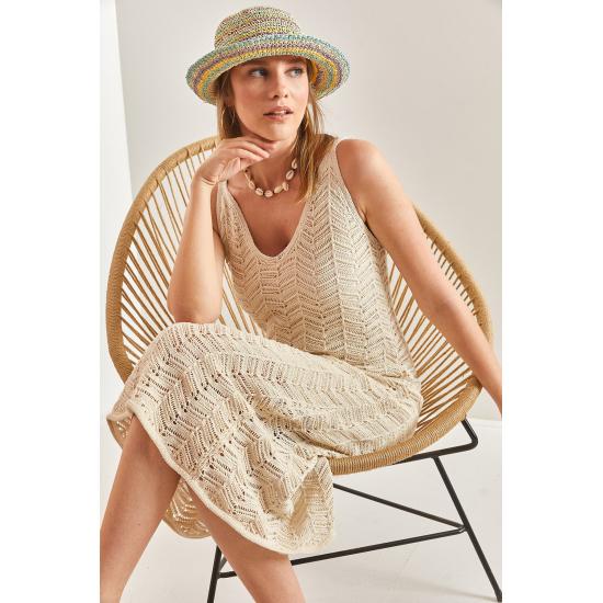 Women's Strap Openwork Summer Knitwear Dress