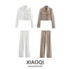 Fashion Style 2024 Summer New Arrival Women's Clothing Stylish Slim Looking Easiest for Match 2 Colors Double Pocket Outwear High Waist Pants