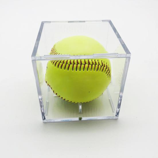 3 шт. Витрины для бейсбольных мячей Высокая прочность Пыленепроницаемые Прозрачные Защищенные от УФ-лучей Витрины-подставки для бейсбольных мячей