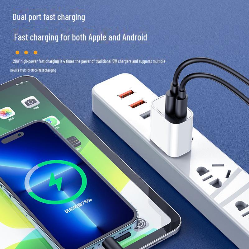 Сертифицированное зарядное устройство PD20W 3C для iPhone - быстрая зарядка мобильного телефона QC3.0