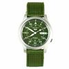 Восстановленные мужские часы Seiko 5 Military с зеленым циферблатом, автоматические SNK805K2