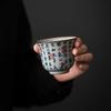 1pc Antique Blue and White Tea Cup Ceramic Master Cup Large Tea Bowl Single Cup Kung Fu Tea Set Chinese Tea Cup