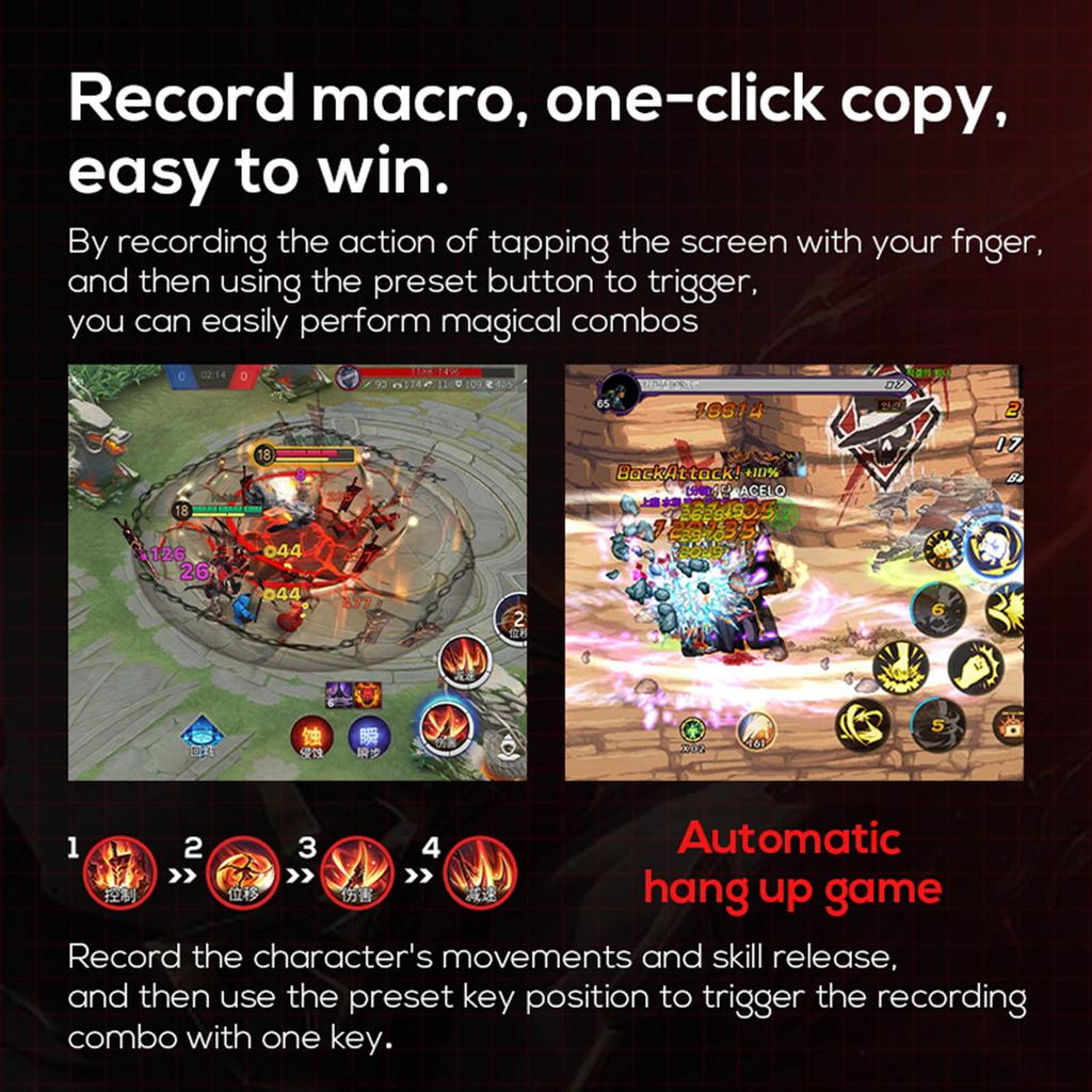 Мобильный игровой контроллер джойстик Bluetooth-совместимый 5.0 соединение для Android iOS сотового телефона с переназначаемыми кнопками