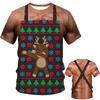 New Muscle Man Christmas Funny 3D Printed Mens T-shirt Fashion T-Shirt Casual Men Women Kids Tees Top