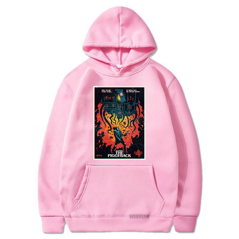 Худи с принтом Stranger Things4 с флисовой подкладкой 6621