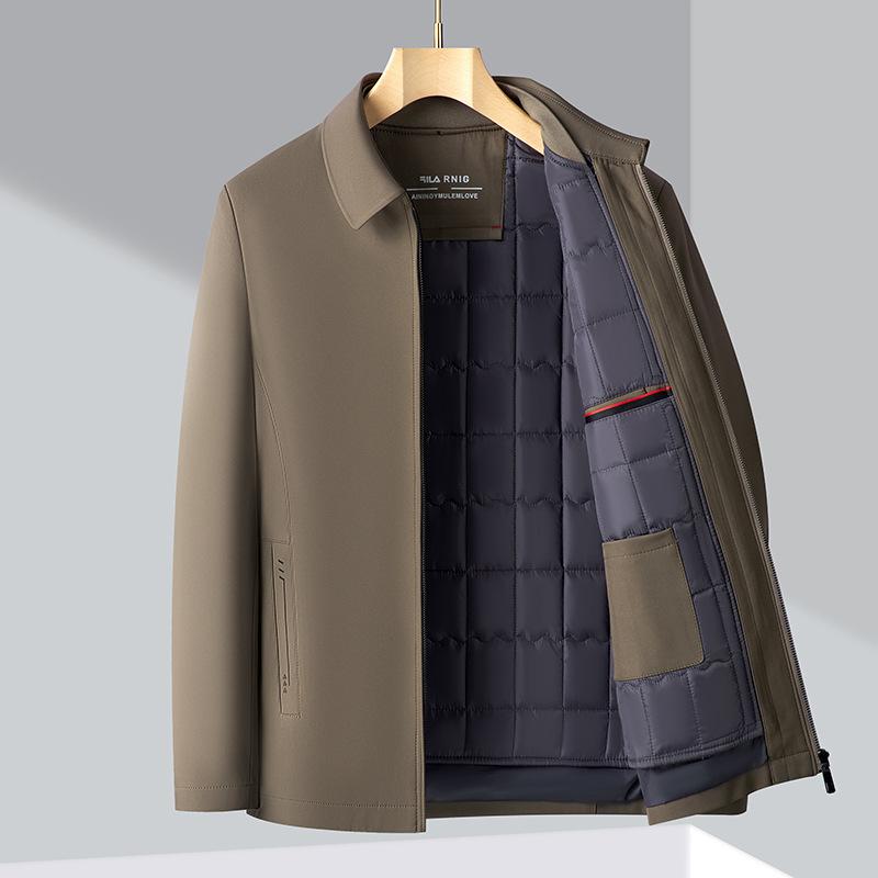 Middle-aged Thin Cotton-padded Jacket Dad's Quilted Jacket Jacket Middle-aged and Elderly Men's Cotton-padded Jacket