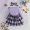 INS Baby Fashion Christmas Plaid Bow Dress 2025 - Children's Long-Sleeve Skirt