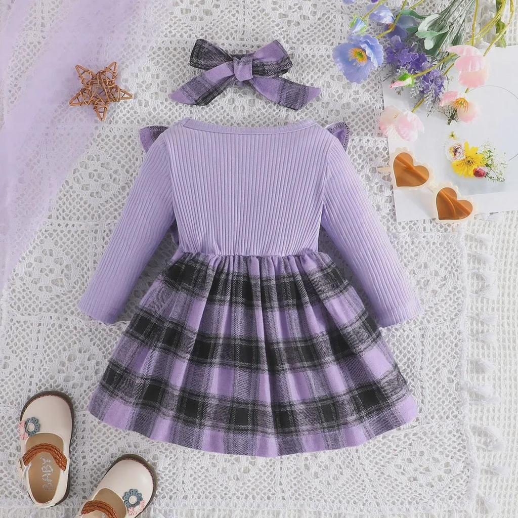 INS Baby Fashion Christmas Plaid Bow Dress 2025 - Children's Long-Sleeve Skirt