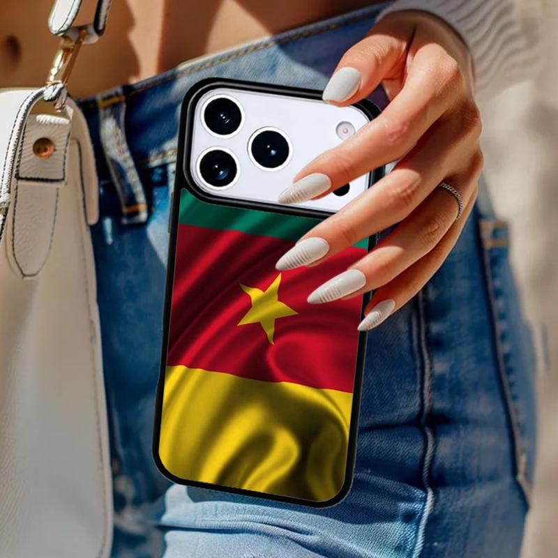 Republic of Cameroon Flag Phone Case For iPhone 17 Air 14 15 13 12 Max Cover For Apple 16e 11 Pro Max Plus Coque