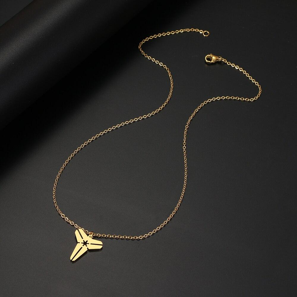 Ожерелья из нержавеющей стали с готической подвеской в виде аниме-символа, модное ожерелье с подвеской в виде чокера для женщин, ювелирные изделия в стиле хип-хоп, подарки для вечеринок