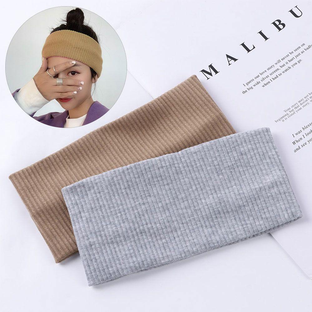 Женские эластичные вязаные повседневные повязки для волос для йоги, широкая повязка на голову, аксессуары для волос, спортивные повязки