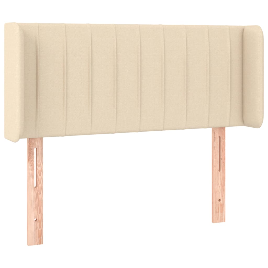 LED Headboard Cream 103x16x78 88 cm Fabric