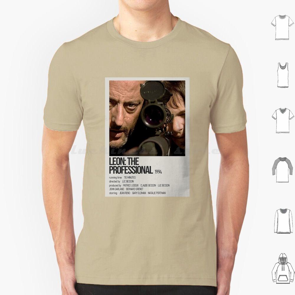 Léon The ProfessionalYellow Black Artwork T Shirt Cotton Men Women DIY Print Leon Leon The Professional Movie Mathilda Natalie