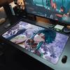 Игровой коврик для мышиБольшой коврик для стола Нескользящий Прошитые края Лунный Мифический Олень Аниме Принт Коврик для клавиатуры для геймера Домашний офис