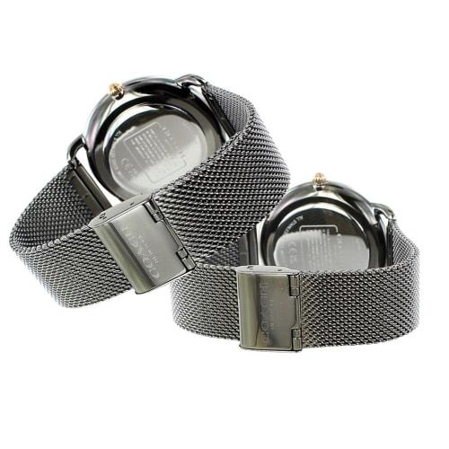 Coach Elliott Watches, Matching Sizes, Unisex, Slim, Thin Stainless Steel Bracelet, Gunmetal Gray, Storage Box for Men and Women, 1450438514504210