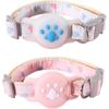 Nylon Pet Locator Collar Glow-in-The-Dark Adjustable Dog Cat Collar Anti-Lost Silicone Tracker Protective Cover for AirTag Pet