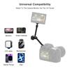 TECDW Adjustable Magic Super Ball Articulating Magic Arm with and Screw Magic Arm Clamp for LED Flash Camera 11" Arm, Clamp, 360° Head, 1/4" 3/8"