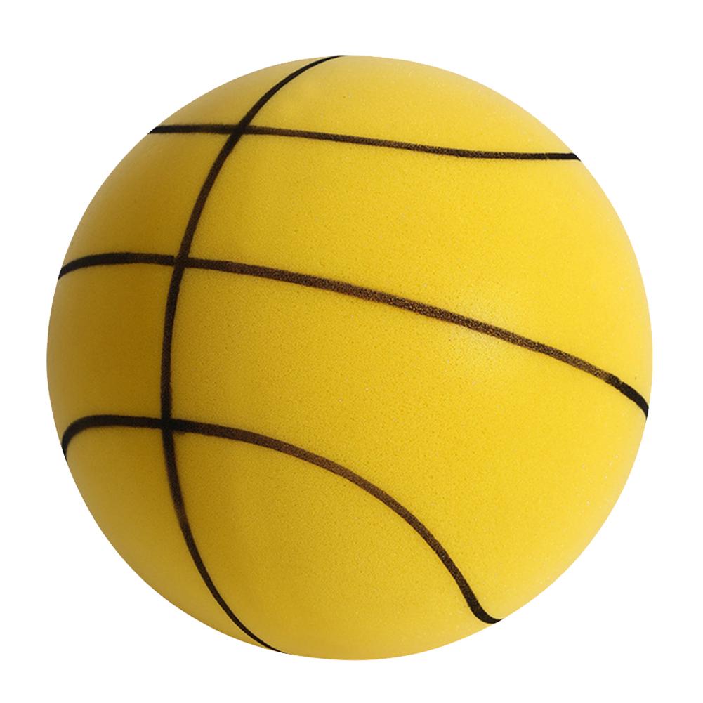 Indoor Silent Basketball Sports Bouncy Balls 18/21/24cm High Density Foam Material Kids Adults Ball Training With Portable Net