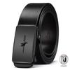 105CM-130CM New Men's High Quality Belt Automatic Buckle Black Leather Men's Belt Casual Personality