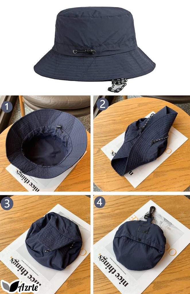 Azulte Складная Идеально подходит для и Сафари на открытом воздухе Размер Темно-синий Женская водоотталкивающая шляпа, Мероприятия, Кемпинг, Досуг, Мероприятия, Шляпа, 259,