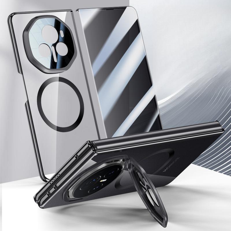 Подходит для чехла-подставки для телефона HONOR Magic V3, с магнитным прозрачным противоударным чехлом, простым и высококлассным корпусом