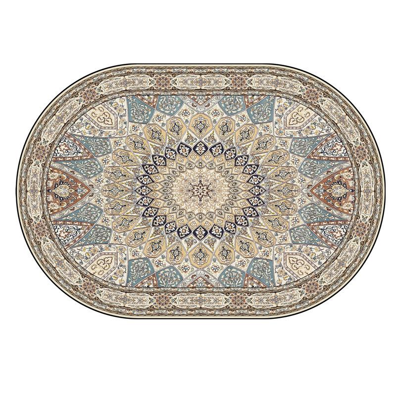 Persian Style Oval Carpet Living Room Sofa Carpet Bohemian Homestay Floor Mat Sofa Carpet