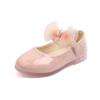 Girls' Korean Style Patent Leather Princess Flats with Big Bow, Dance Shoes