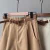 Женские летние шорты с высокой талией в корейском стиле с широкими штанинами 