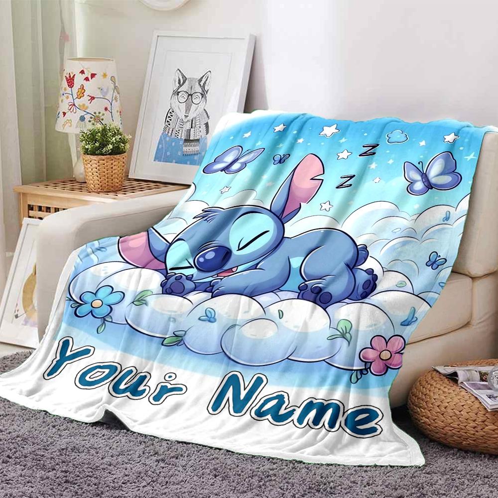 Custom Name Lilo Stitch Dreamscape blanket for Couch & Bed, Plush Cozy Fuzzy Blanket Super Soft & Warm Blankets for Fall and Winter. 0908408