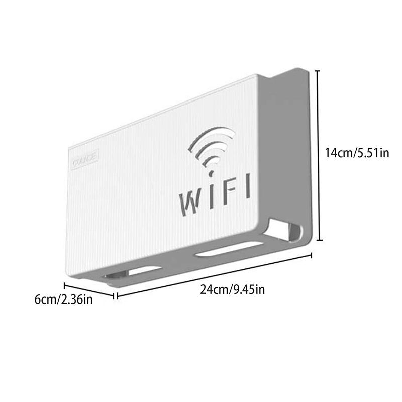 Корзины Настенный маршрутизатор Box Office Media Decor Console Wifi Wifi Box Беспроводные ящики для хранения Кронштейн для стойки Подвесные украшения Настенная полка