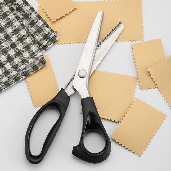 Ножницы зигзаг из нержавеющей стали Многоцелевые портновские ножницы Профессиональные DIY Ножницы для резки ткани Ручные ножницы для шитья