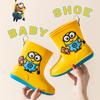 Minions Rain Boots Boys Rain Boots Cartoon Cute Small and Medium-sized Children Anti-Slip Kindergarten Thick Bottom Yellow Baby Water Shoes Women