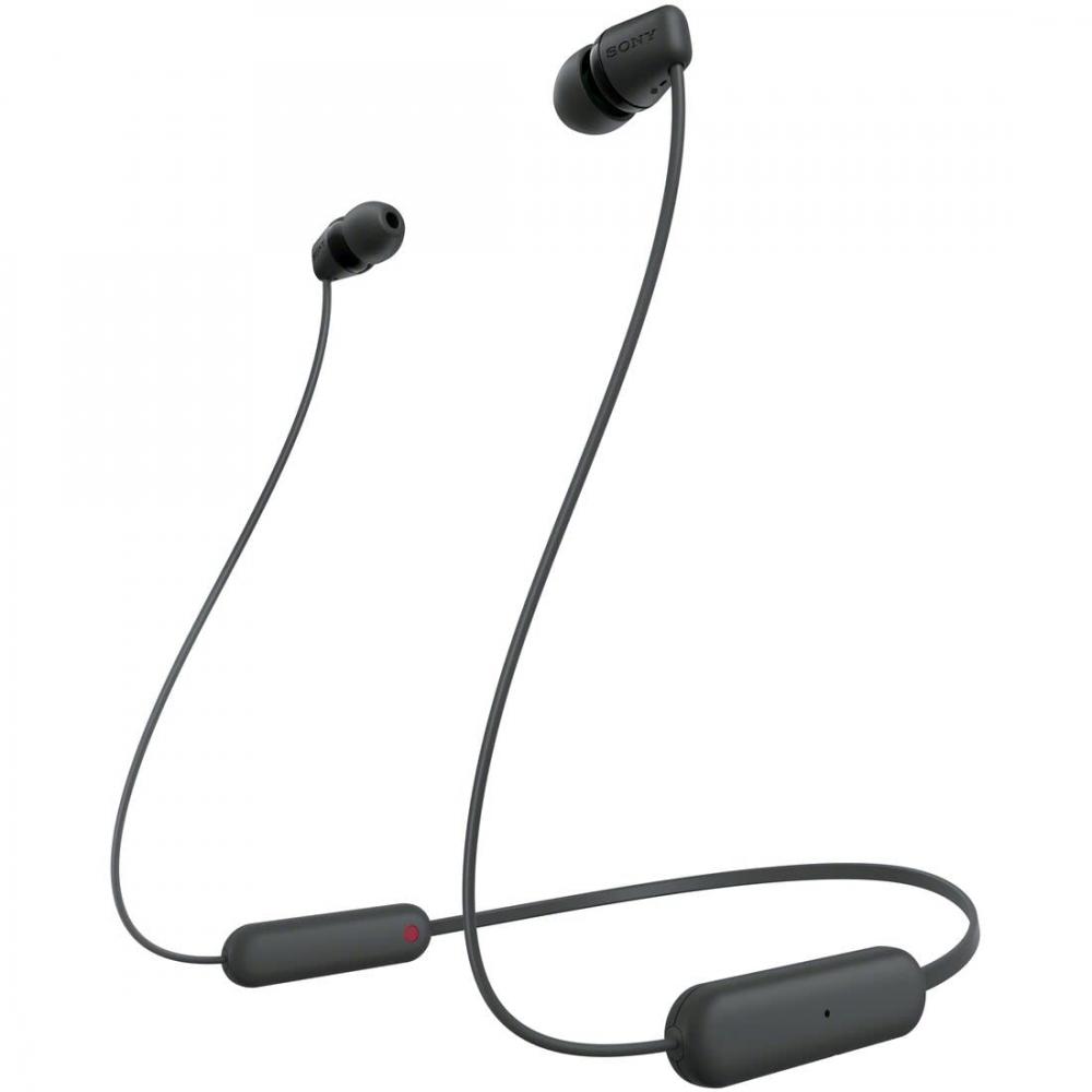 Sony Беспроводные наушники WI-C100: Совместимость с Bluetooth25 часов работыIPX4 Защита от брызгDSEE Оснащен черным WI-C100 BZ Small